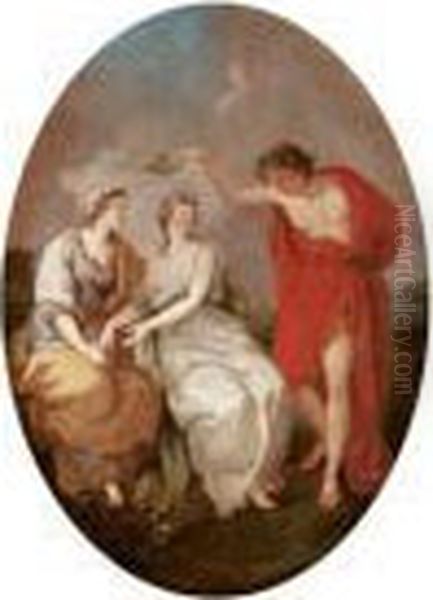 Apollo Incorona Le Arti Oil Painting by Angelica Kauffmann