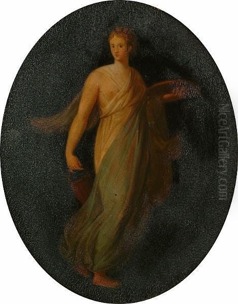 Mythological Figures Oil Painting by Angelica Kauffmann