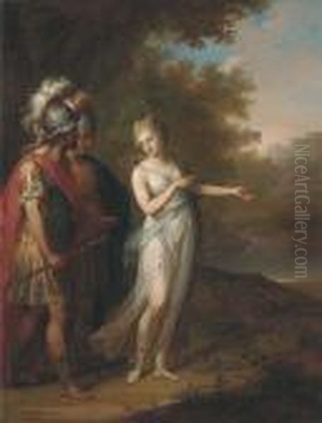 Venus Appearing To Aeneas Oil Painting by Angelica Kauffmann