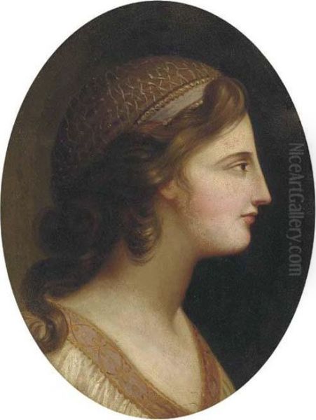 Portrait Of A Classical Maiden Oil Painting by Angelica Kauffmann