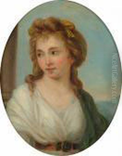 Portrait, Bust Length, Of A Lady Oil Painting by Angelica Kauffmann