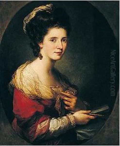 Self-portrait Oil Painting by Angelica Kauffmann