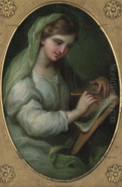 The Muse Of Learning Oil Painting by Angelica Kauffmann