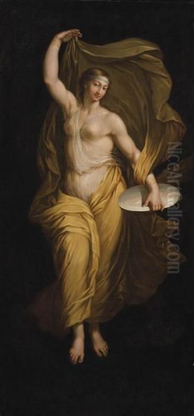 A Nymph Oil Painting by Angelica Kauffmann