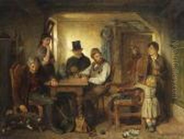 In Der Stube Oil Painting by Hugo Kauffmann