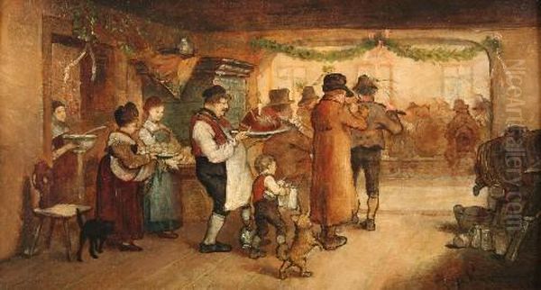 Der Festtagsbraten Oil Painting by Hugo Kauffmann