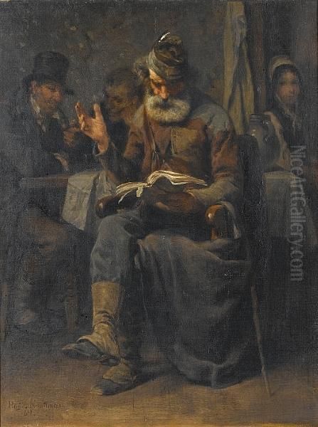 The Storyteller Oil Painting by Hugo Kauffmann