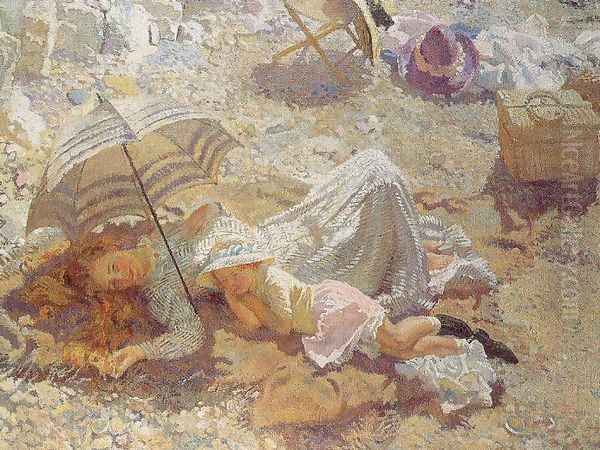 Midday on the Beach 1910 Oil Painting by Willam Orpen