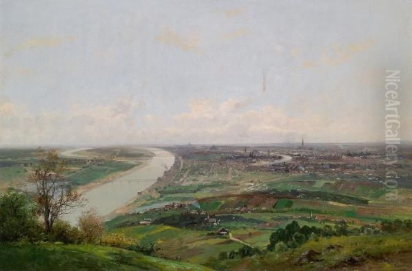 Veduta Di Vienna Oil Painting by Adolf Kaufmann