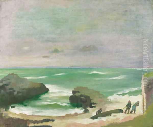 Bringing the boat in, Howth Oil Painting by Willam Orpen