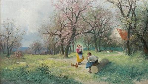 Primavera Oil Painting by Adolf Kaufmann