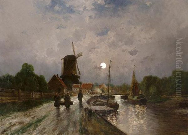 Holland Falu Teliholdnal Oil Painting by Adolf Kaufmann