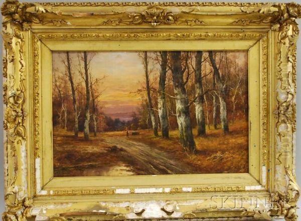 Autumn Eve Oil Painting by Karl Kaufmann