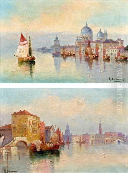 Ansichten Von Venedig (pendants) Oil Painting by Karl Kaufmann