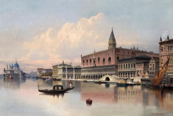 View From Venice Oil Painting by Karl Kaufmann