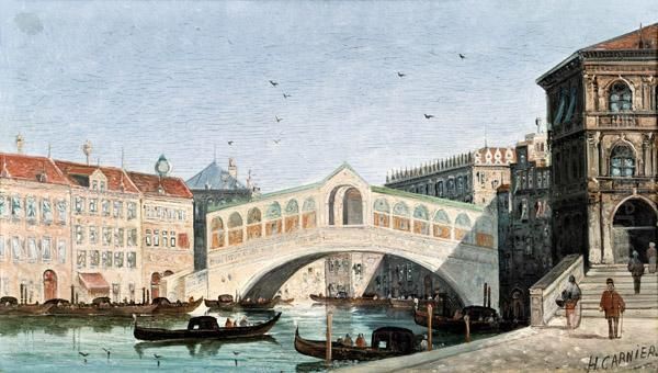 Venedig, Rialtobrucke Oil Painting by Karl Kaufmann