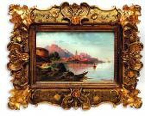 Aci Reale A Sicile Oil Painting by Karl Kaufmann