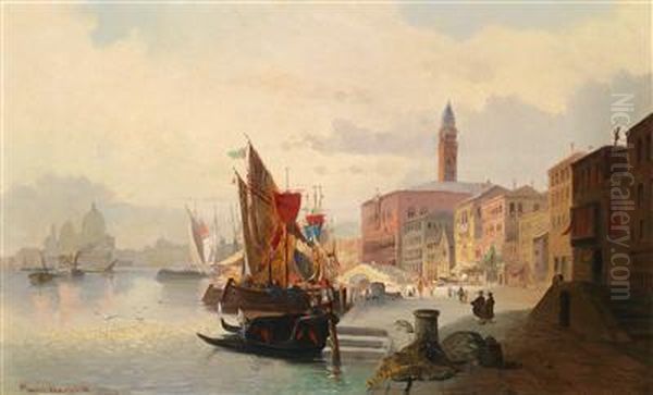 Campanile Und Santa Maria Della Salute Oil Painting by Karl Kaufmann