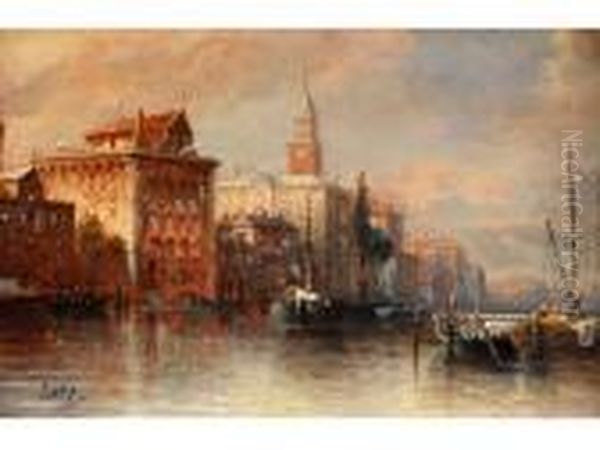 Venezianische Stadtansicht Oil Painting by Karl Kaufmann