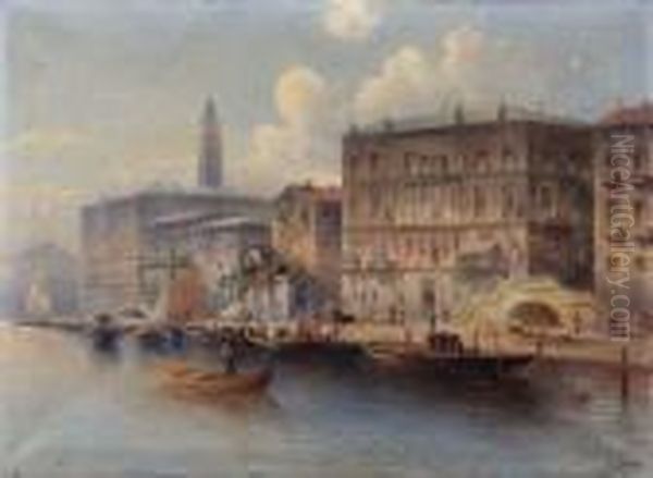 Venezia, Riva Degli Schiavoni Oil Painting by Karl Kaufmann