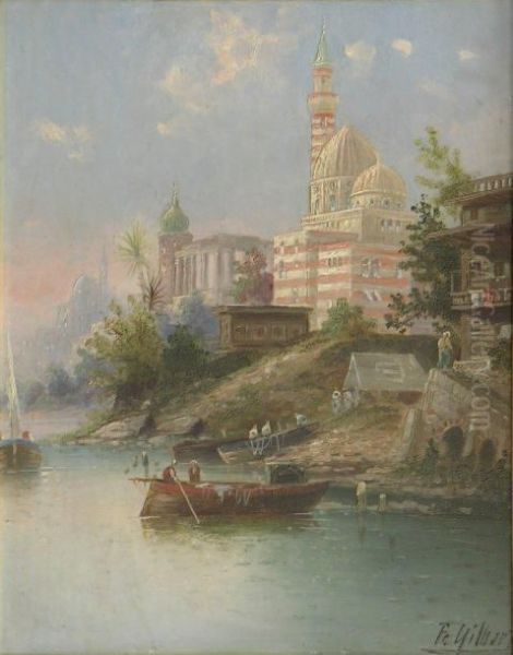 Le Port D'alexandrie Oil Painting by Karl Kaufmann