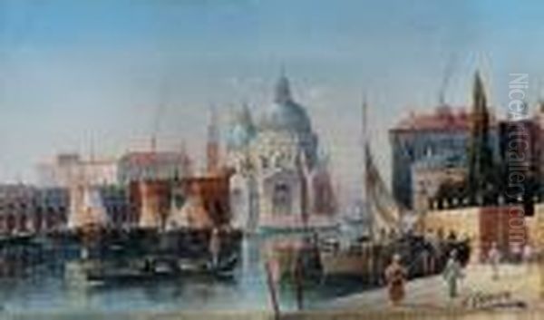 Venedig Mit Blick Auf Santa Maria Della Salute Oil Painting by Karl Kaufmann