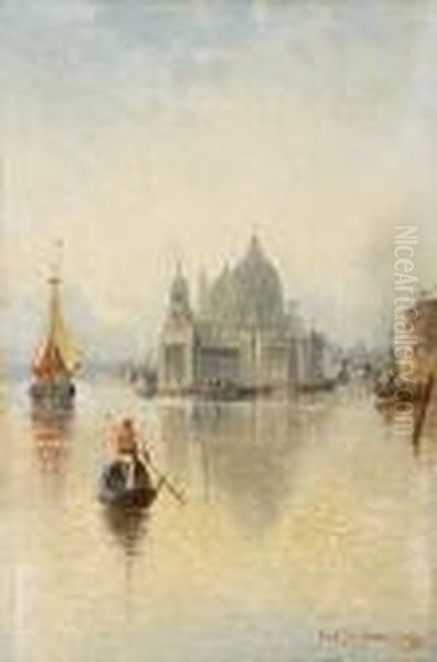 Venedig Mit Blick Auf Santa Maria Della Salute Oil Painting by Karl Kaufmann