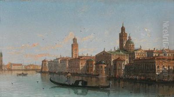 Venetian Scene Oil Painting by Karl Kaufmann