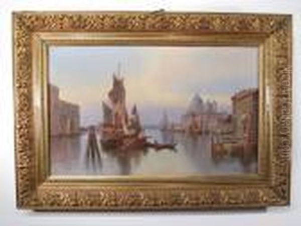 Venedigansicht Mit Blick Auf Santa Maria Della Salute Oil Painting by Karl Kaufmann