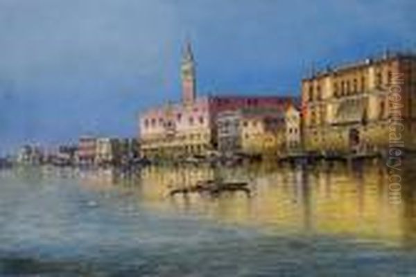 Venedig Mit Blick Auf Den Dogenpalast Oil Painting by Karl Kaufmann