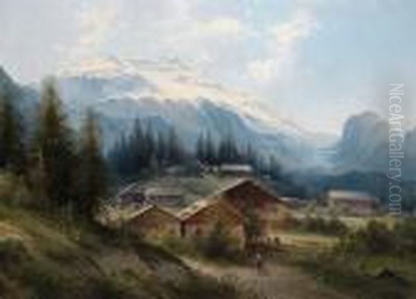 Maderaner Thal Oil Painting by Karl Kaufmann