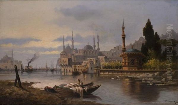 Ansicht Von Istanbul Oil Painting by Karl Kaufmann