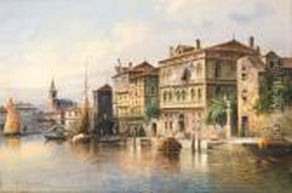 Canale A Venezia Oil Painting by Karl Kaufmann