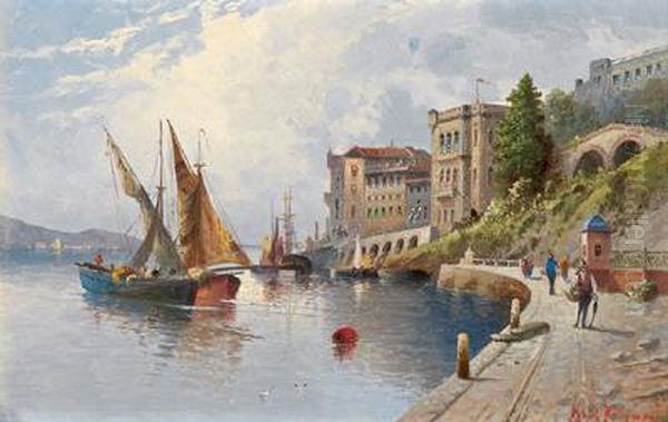 Port De La Rochelle Oil Painting by Karl Kaufmann