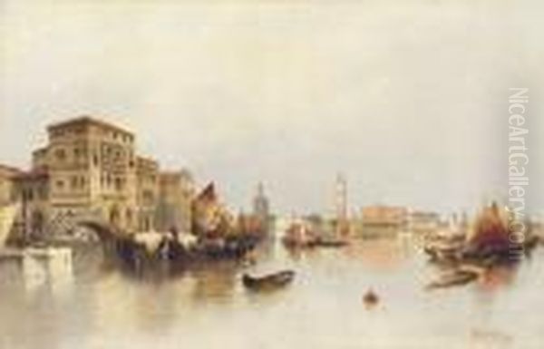 View Of Venice With The Doge Palace Oil Painting by Karl Kaufmann