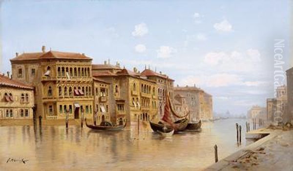 Am Kanal Grande In Venedig Oil Painting by Karl Kaufmann