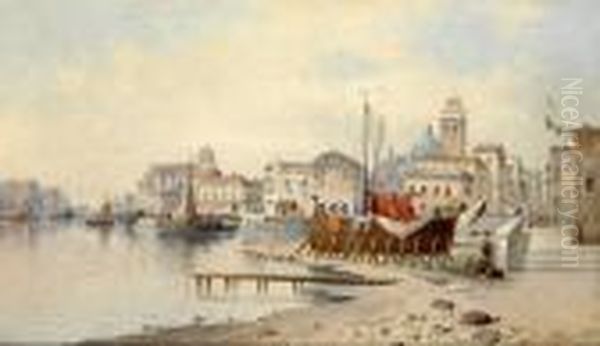 Ansicht Bei Venedig Oil Painting by Karl Kaufmann