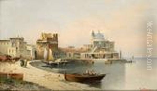 Torre Del Greco, Bei Neapel Oil Painting by Karl Kaufmann