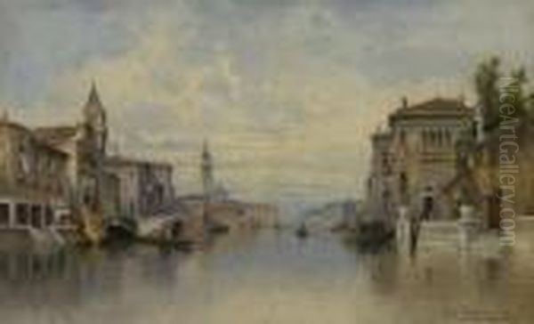 Venezianischer Kanal. Oil Painting by Karl Kaufmann