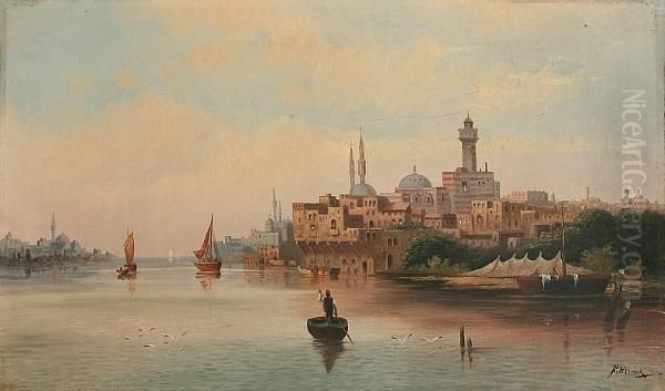 'am Canal Grande In Venedig', And Another, View Of Alexandria Oil Painting by Karl Kaufmann