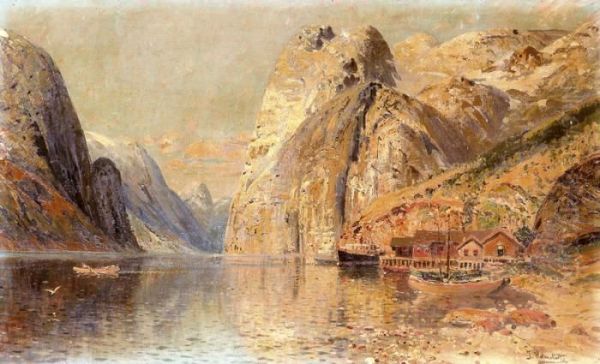 Tavaszi Fjord Oil Painting by Karl Kaufmann