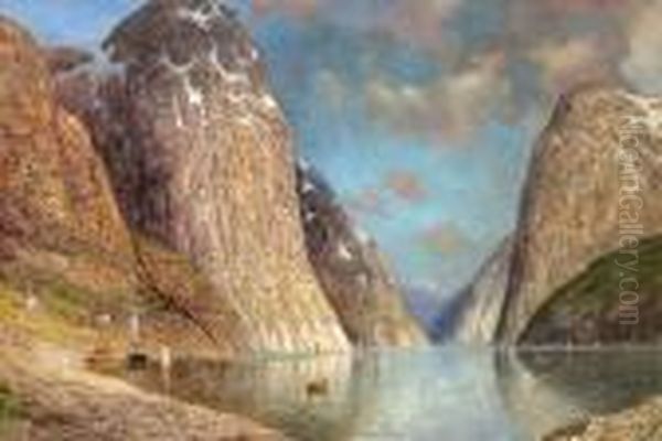 Napsutotte Fjord Oil Painting by Karl Kaufmann