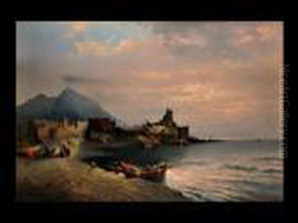 Torre Del Greco / Napoli Oil Painting by Karl Kaufmann