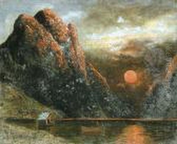 Eszaki Fjord Oil Painting by Karl Kaufmann