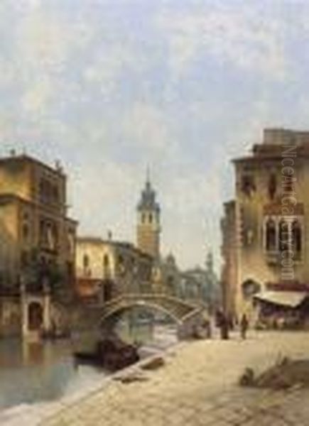 Venice Scene Oil Painting by Karl Kaufmann