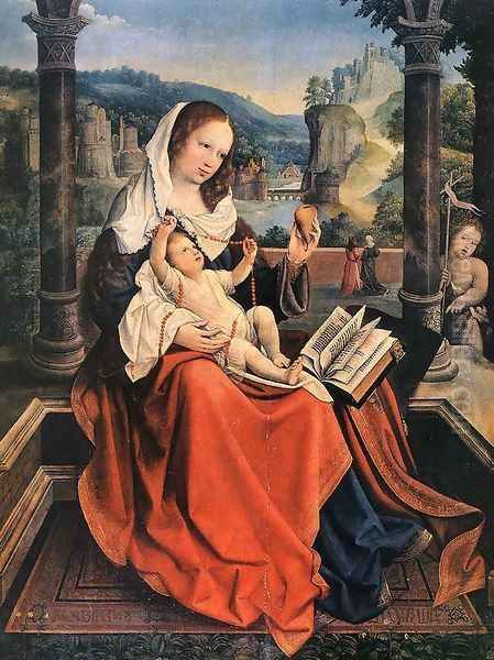 Virgin and Child c. 1515 Oil Painting by Bernaert van Orley