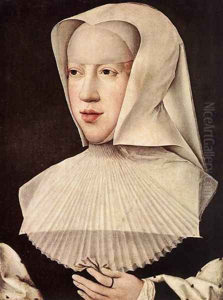 Portrait of Margareta van Oostenrijk Oil Painting by Bernaert van Orley