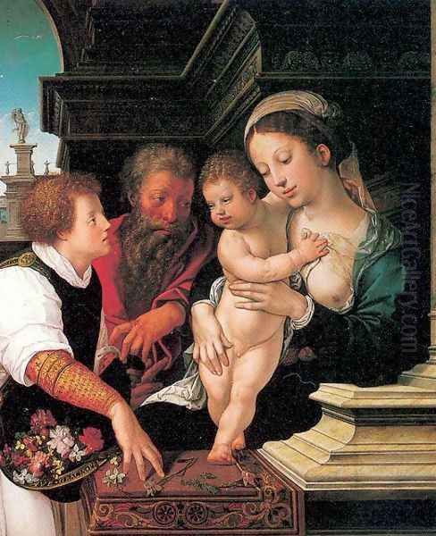 The Holy Family 1521 Oil Painting by Bernaert van Orley