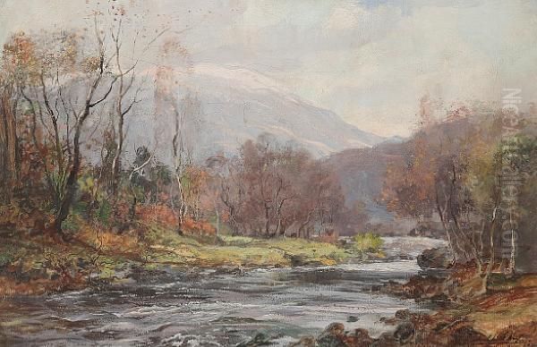 Autumn On The River Oil Painting by Archibald Kay