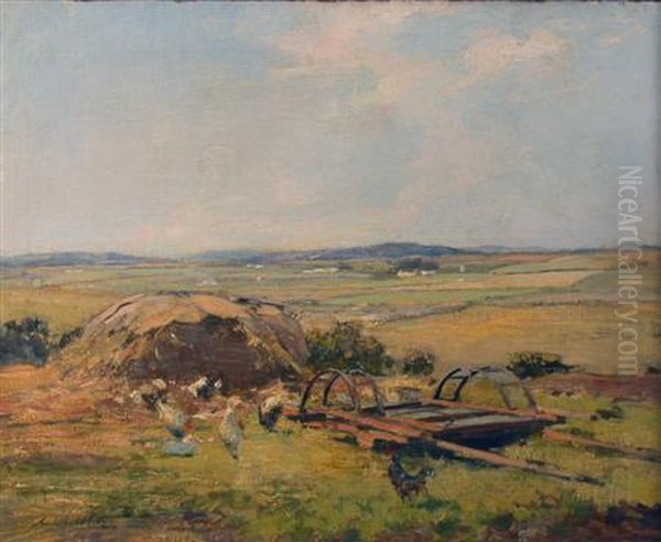 Farm Near Kilchattan, Bute Oil Painting by Archibald Kay